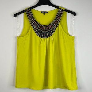 # Gal Boss Lime Green High Low Embroidery Top Size: XL